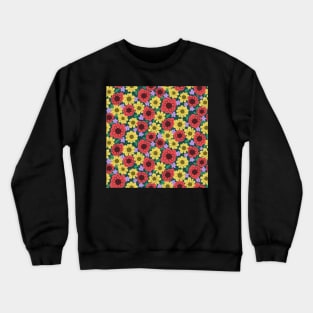 Colourful Abstract Pop Art Florals Crewneck Sweatshirt